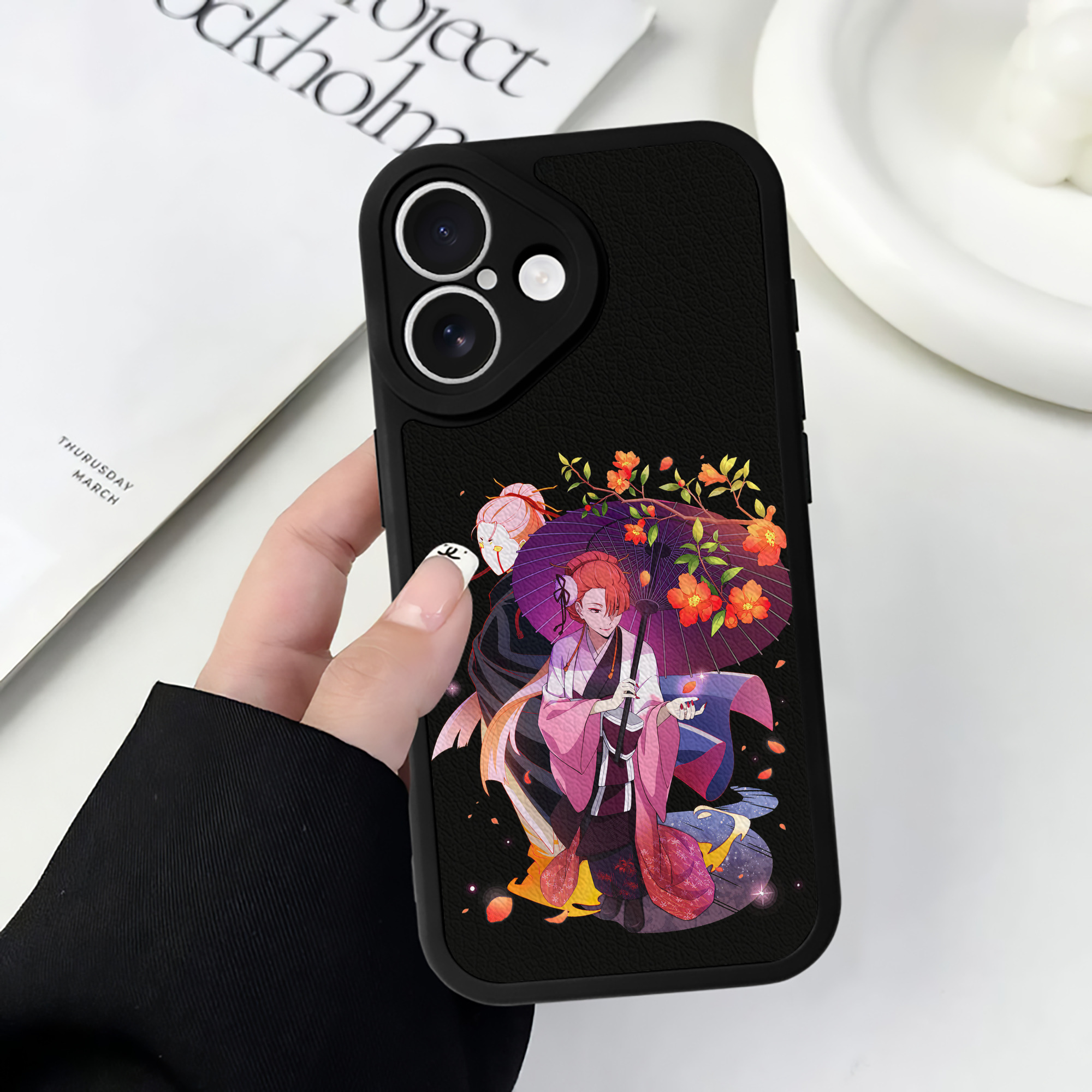 （画像用） 文豪ストレイドッグス Bungo Stray Dogs 【iPhone 16シリーズ対応】シリコンスマホケース（レザー調） 材質：シリコン